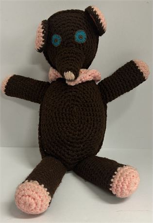 Hand made crocheted teddy bear