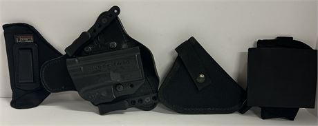 Four different types of gun holsters