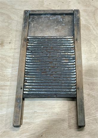 Antique Mini Wood and Metal Washboard for Silks and Hosiery