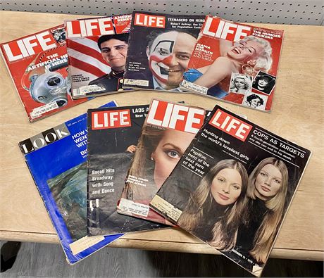 Vintage 1970s and 1980s LIFE and LOOK Magazines Lot