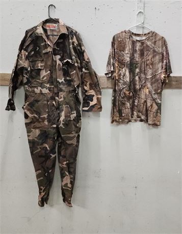 Winchester Camo Coveralls & T-Shirt XXL