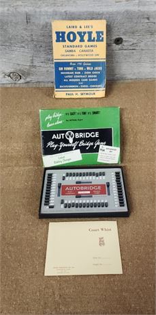 Vintage Hoyle game Book & Auto-Bridge Game