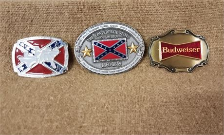 Collectible Belt Buckle Trio