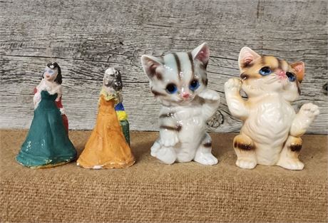 Vintage Chalkware Figurines & Elbro Mini's