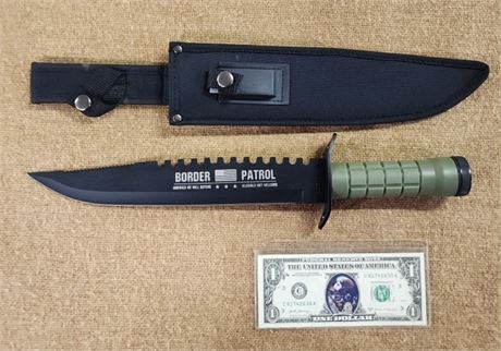 NEW Border Patrol Sawback Survival Bowie Knife