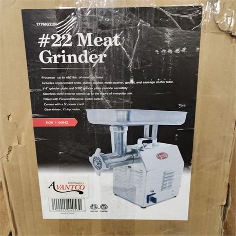 NEW Avantco #22 Meat Grinder