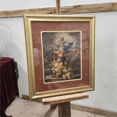 Nice Framed Floral Print - 27x31