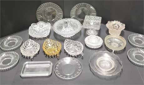 Vintage Clear Cut Glass & Crystal