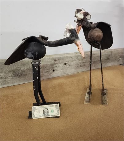 Rare MT Made Vintage Shovel Head Flamingo Pair