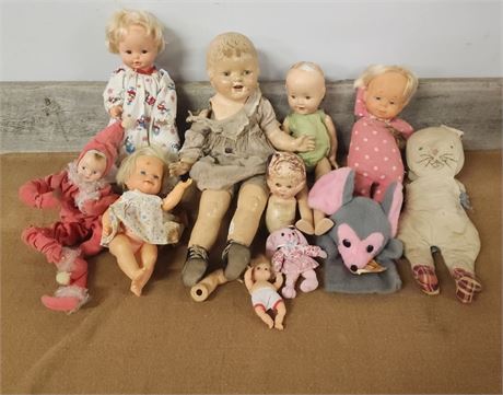 Assorted Vintage Dolls