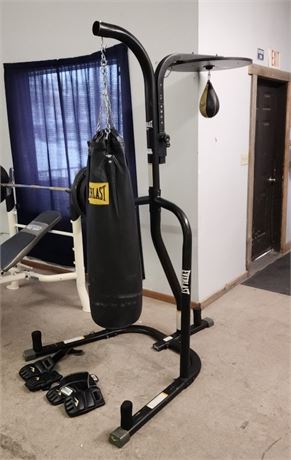 Everlast Heavy & Speedbag Stand w/ Bag & Gloves