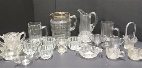 Vintage Clear Cut Glass & Crystal