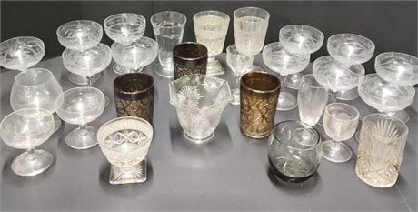 Vintage Assorted Glassware