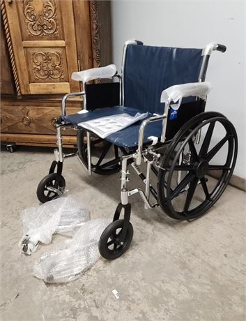 NEW Medline Excel Extra Wide Bariatric Wheel Chair - 24" wide seat