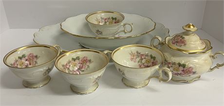 Beautiful porcelain tea set