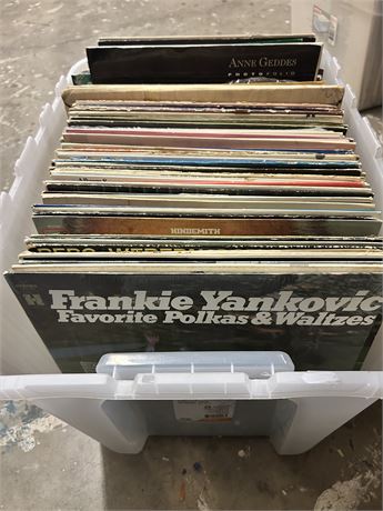 Tote full of records