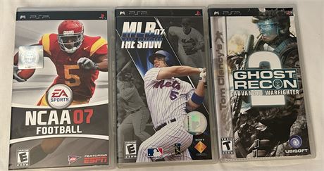 PSP Games Lot: Ghost Recon, NCAA07 Football, MLB07 The Show