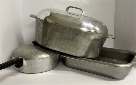 Three vintage cookware