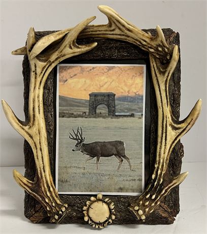 Dear antler picture frame