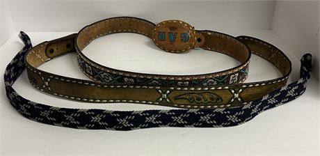 Three unique belts