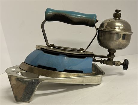 Vintage iron with stand