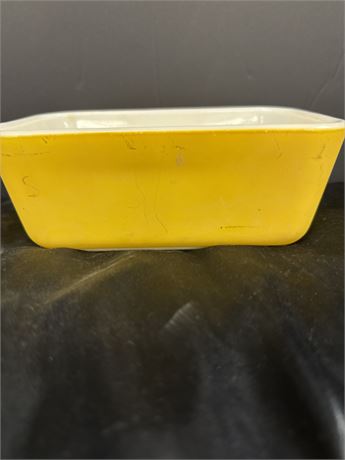 Vintage Pyrexx mini loaf pan in golden color