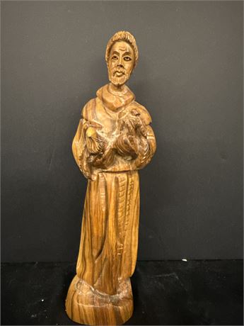 SAINT FRANCIS OF ASSISI STATUE HAND CARVED