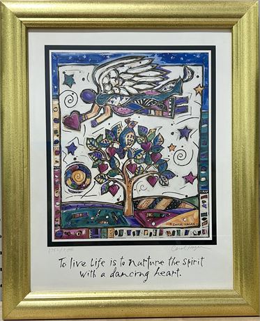 Carol Hagan “Angel of the Heart” Limited Print Artist Signed Litho Art Framed