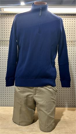 Aureus “Breeze Blocker” Men’s Zip Golf Pullover Blue size Medium