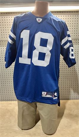 Peyton Manning Onfield Reebok NFL Indianapolis Colts Jersey Men’s size Large