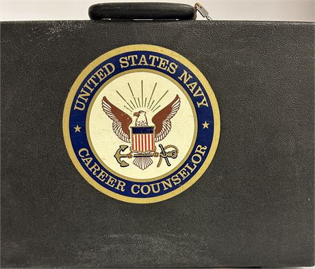 United States Navy career counselor briefcase with key