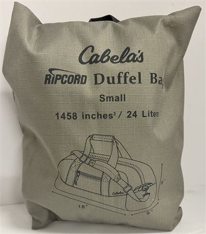 Cabela’s ripcord duffel bag small 18”L  x 9”W x 9”T