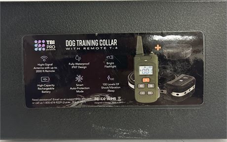 TBI DOG TRAINING COLLER WITH REMOTE T-4