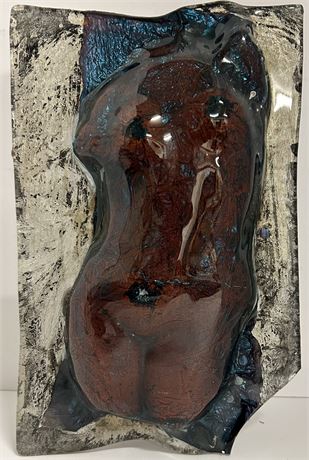 Body art sculpture glazed