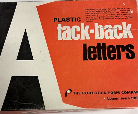 Plastic tech-back letters