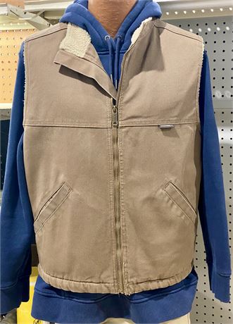 Wolverine Upland Vest Khaki Sherpa Lined Men’s size Medium