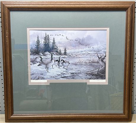 Canadian Geese Wildlife Painting by Artist David R. Maloney