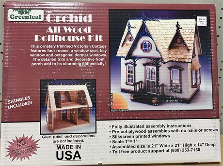 Greenleaf Orchid All Wood Dollhouse Kit New in Box