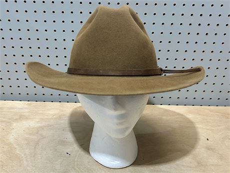 Rand’s Custom Cowboy Hat Tan 10X Beaver Felt Men’s size 7 1/2