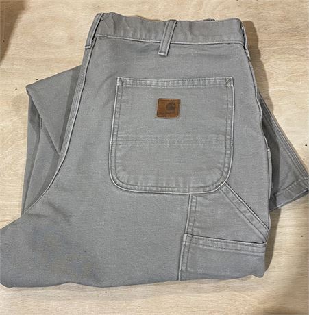 Carhartt Loose-Fit Duck Utility Work Pants Gray Men’s size 35x32”