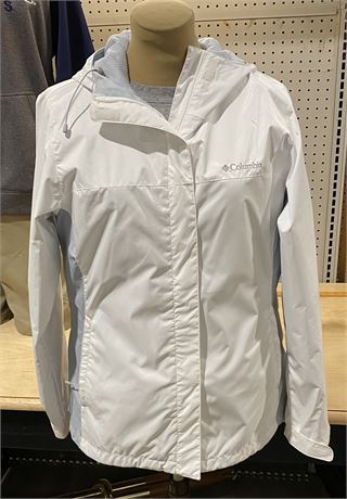 Columbia “Arcadia II” White Windbreaker/Rain Jacket Women’s size Medium