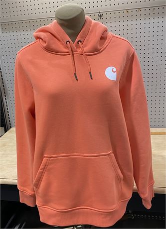 Carhartt Midweight Logo Sleeve Graphic Hoodie Orange Women’s size XL