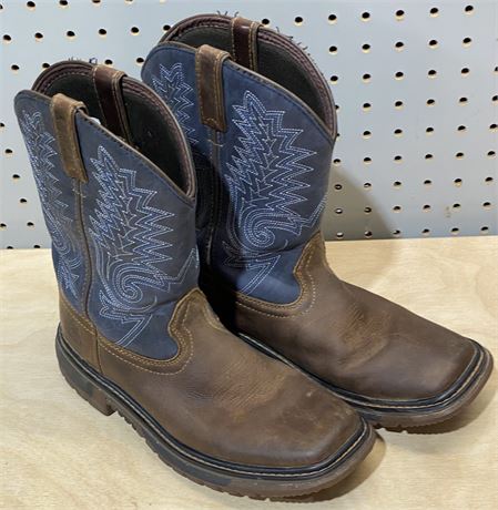 Rocky Kids Ride FLX Western Boot Brown Leather/Denim Kids size 5