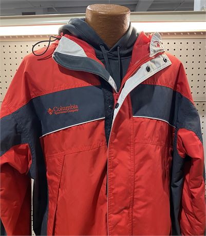 Columbia Hooded Insulated Windbreaker Jacket Men’s size Large