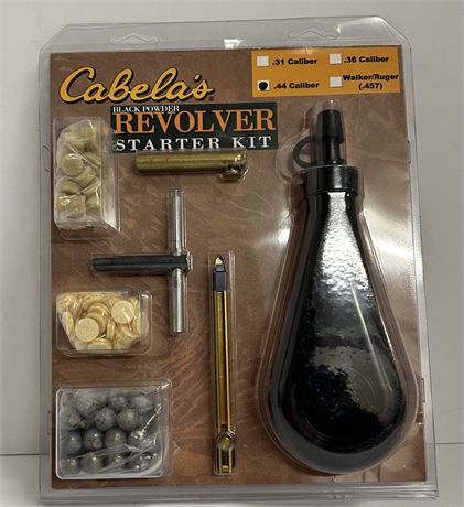 Cabela’s .44 caliber black powder, revolver, starter kit