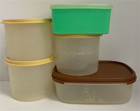 Vintage five piece Tupperware