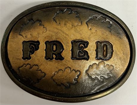 If your name is Fred or know someone then I have the perfect belt buckle for you