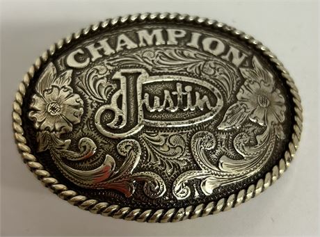 If your name is Justin, I have just the bell buckle for you