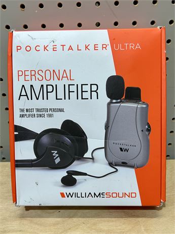 Williams Sound Pocketalker Ultra Personal Amplifier New in Box/Sealed