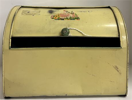 vintage metal bread box